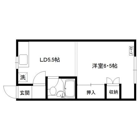 西2丁目 徒歩20分 1階の物件間取画像